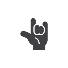 Hand showing devil horns vector icon