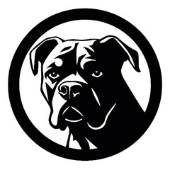 american pit bull terrier, american pit bull terrier Dog Face SVG, black and white american pit bull terrier  LOGO