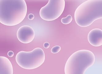 Design with pastel bubble pattern, gradients, vibrant hues, for a serene backdrop