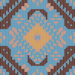Repeating Pattern Philippine Ethnic Patternfolk Embroidery, Aztec Geometric Ornament Print. Design for Carpet, Wallpaper, Clothing, Wrapping, Fabric