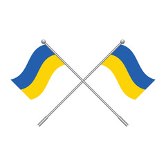 Flag of Ukraine. National flag. Ukrainian flag symbol. Vector illustration.