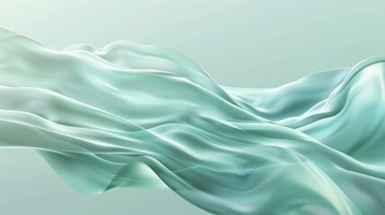 Obraz premium A long, flowing piece of fabric with a blue hue