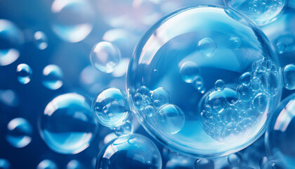 Close-Up of Soap Bubbles and Air Bubbles