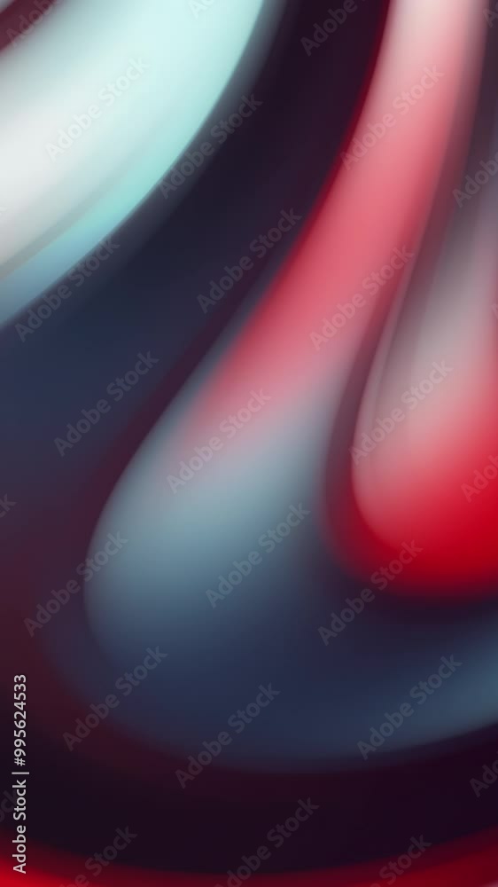 Poster abstract seamless loop motion of colorful blurred curved stripes. stock animation. twisted gradient 