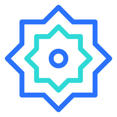 Islamic Icon Colored Line Style