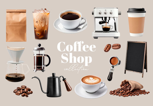 Coffee Shop Design Set