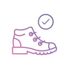 Hiking Boots vector icon stoct illustration