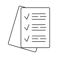 Checklist thin line icon