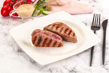 Delicous grilled tuna dish steak