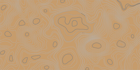 Abstract topography circle with contour map waves paper topo relief line map mountain background. Curved line topo seamless topography ornament design. Vector background.