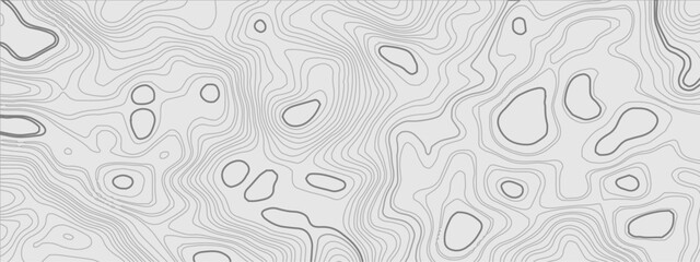 Abstract topography circle with contour map waves paper topo relief line map mountain background. Curved line topo seamless topography ornament design. Vector background.