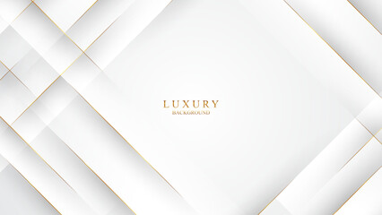 Obraz premium Luxury abstract white background with golden lines