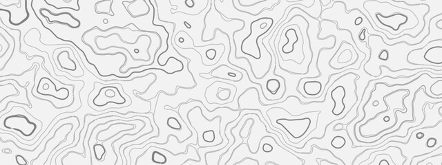 Abstract topography circle with contour map waves paper topo relief line map mountain background. Curved line topo seamless topography ornament design. Vector background.