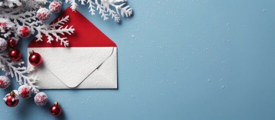 Festive Envelope with Snow-Covered Decorations