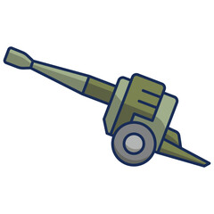 Artillery icon vector design template basic RGB