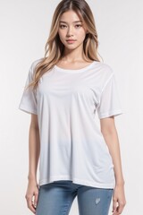 Fototapeta premium a white shirt with a white shirt that says t - shirt mockup