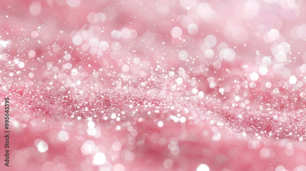 Poster a pink background with white dots and a pink and white object in the middle
