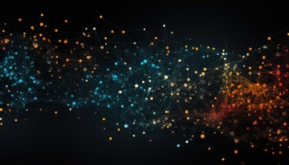 Fototapeta premium Image of Abstract network with digits