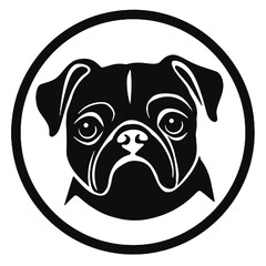 dog, pet, pug, head, vignetting, black and white, doodle, horizontal, no people, playful, puppy, adorable, drawing, funny, pop art, animated, artwork, clip art, colourful, comic, companion, cool, dogg