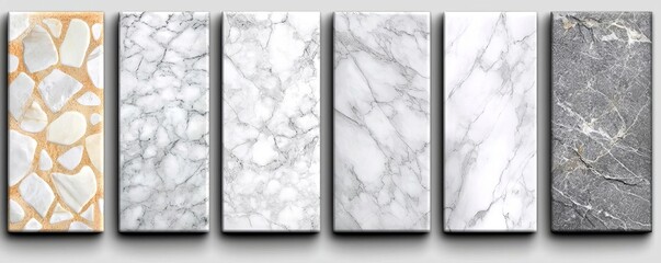 Exquisite collection of marble textures showcasing elegance and variety in design, perfect for interior and architectural inspiration.