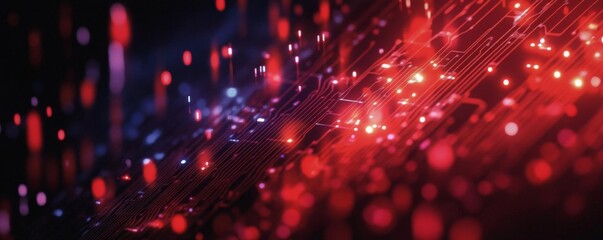 Obraz premium Glitch Circuit Malfunction Pointillism