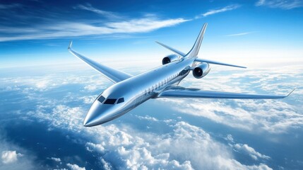 Fototapeta premium The Airplane Above The Clouds