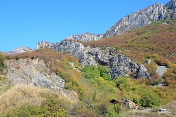 View of the Vrachan Balkans in the vicinity of the city of Vratsa (Bulgaria)