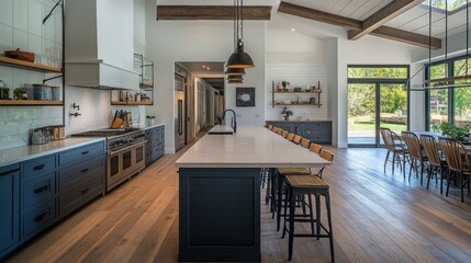 Modern Kitchen with Island and Open Floor Plan