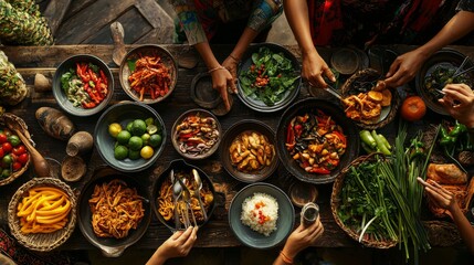 Cultural cooking class showcasing traditional cuisine. Culinary Cooking Class Diverse Dishes