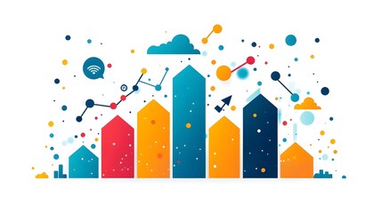 Iconic Bar Chart Capturing Business Growth and Financial Insights