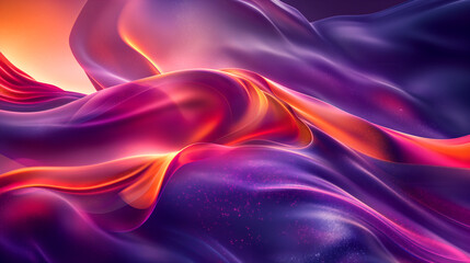 Obraz premium Colorful Neon Waves Of Light Creating Abstract Pattern In Dark Environment. Generative AI