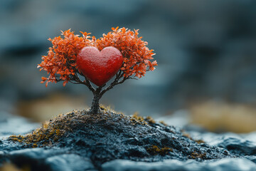 Heart grow the plant