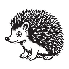 Playful Hedgehog Vector Art for Educational Projects.