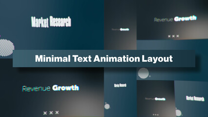Minimal Text Animation Layout | Multi-Resolutions and Color Control Panel