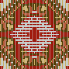 Geometric Colorful Abstract Geometric Patternfolk Embroidery, Aztec Geometric Ornament Print. Design for Carpet, Wallpaper, Clothing, Wrapping, Fabric