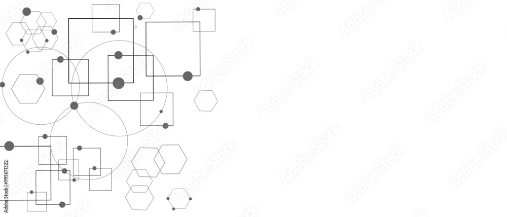 Poster abstract technology and science background design.