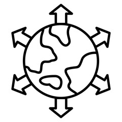 geographic expansion Icon