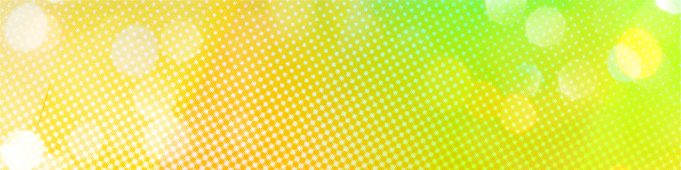 Yellow bokeh illustration and background. panorama raster image, Modern horizontal design suitable for Online web Ads, Posters, Banners, social media, evetns and  design works