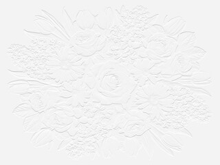 embossed image of flowers