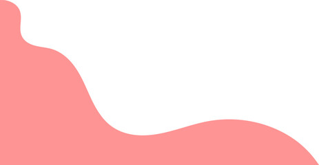 Peach wavy corner suitable for background, layout, banner. Fluid corner illustration