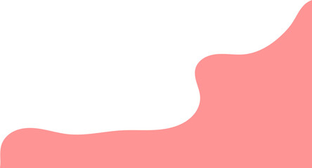 Peach wavy corner suitable for background, layout, banner. Fluid corner illustration