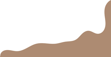Brown wavy corner suitable for background, layout, banner. Fluid corner illustration