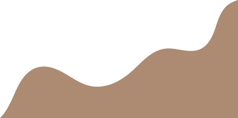 Brown wavy corner suitable for background, layout, banner. Fluid corner illustration