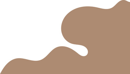 Brown wavy corner suitable for background, layout, banner. Fluid corner illustration