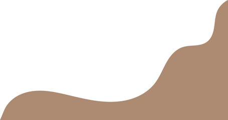 Brown wavy corner suitable for background, layout, banner. Fluid corner illustration