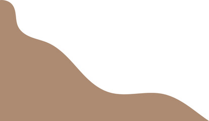 Brown wavy corner suitable for background, layout, banner. Fluid corner illustration