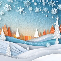 눈 내리는 겨울 풍경 (a snowy winter scene)