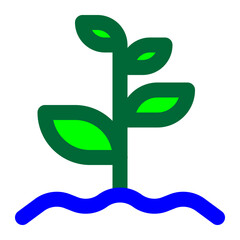 plant, shoots, green, natural, environment, ecology colored outline icon