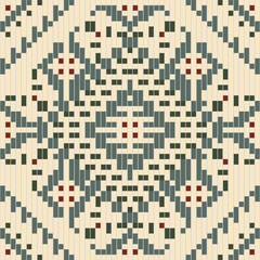 Geometry Islamic Pattern Wallpaperfolk Embroidery, Aztec Geometric Ornament Print. Design for Carpet, Wallpaper, Clothing, Wrapping, Fabric
