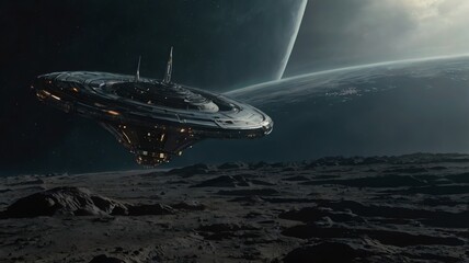 Obraz premium an artist's impression of a space ship.